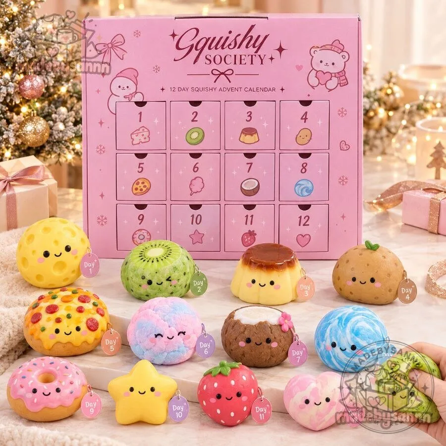 Squishy Society Advent Calendar 2026 12-Day Squishy Countdown