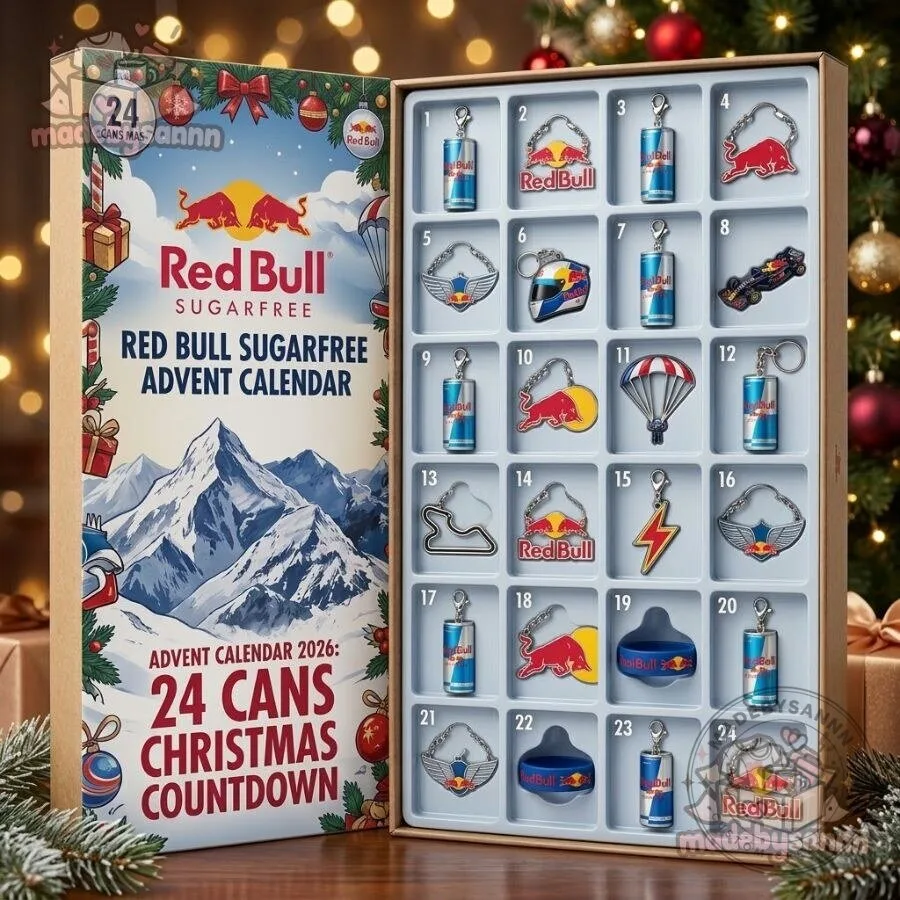 Red Bull Sugarfree Advent Calendar 2026 24 Cans Christmas Countdown