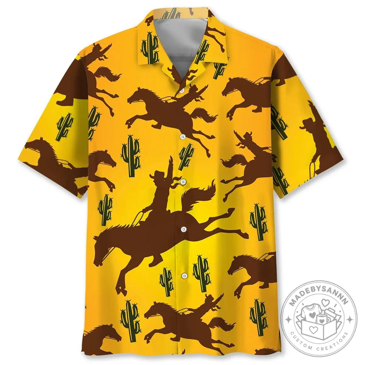 Personalized Drummer Photo Hawaiian Shirt 3 Cowboy Rider Bucking Bronco Western Hawaiian Shirt