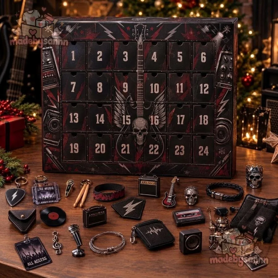 Rock and Roll Metal Music Advent Calendar 24-Day Countdown