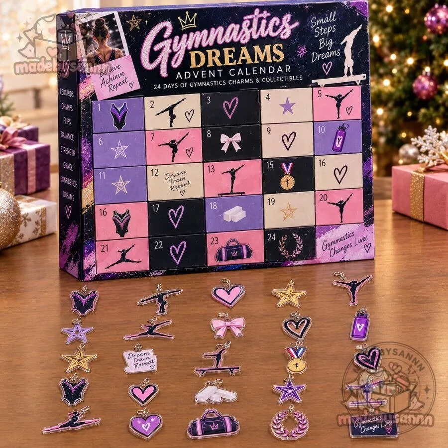 24-Day Gymnastics Dreams Advent Calendar Gymnastics Charms & Collectibles