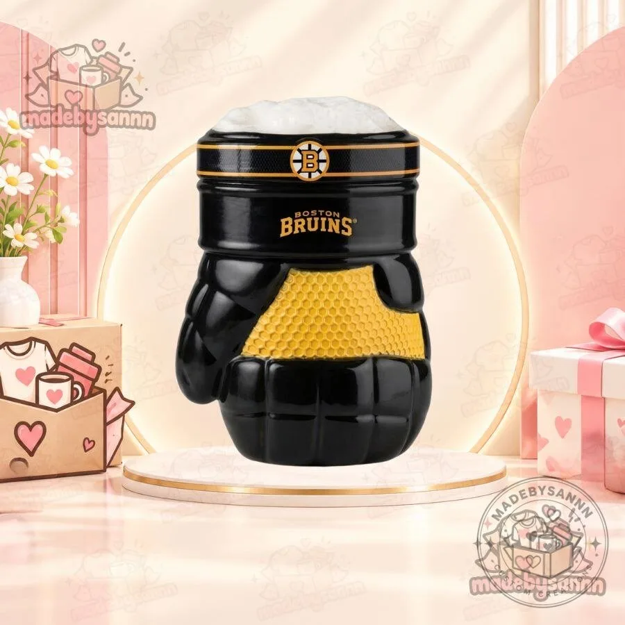 Boston Bruins Beer Glove TD Garden Hockey Fan Beer Holder