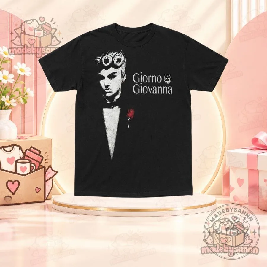 Giorno Giovanna Godfather Shirt JoJo's Bizarre Adventure Funny Graphic T-Shirt