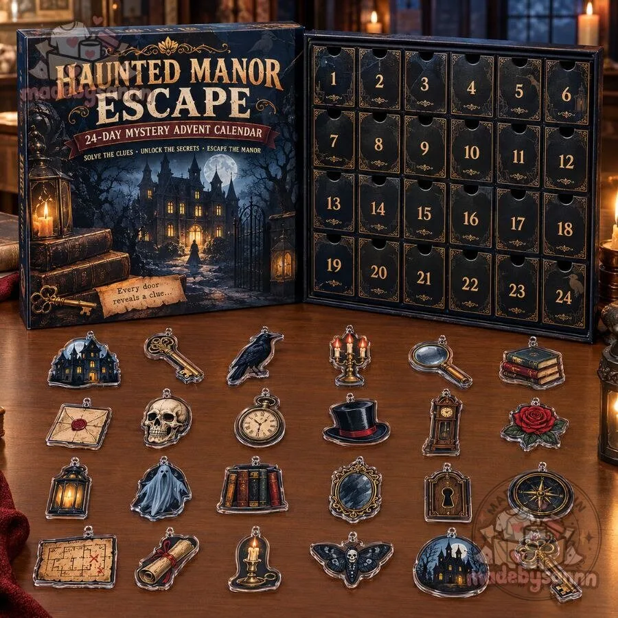 24-Day Mystery Advent Calendar Haunted Manor Escape Detective Christmas Countdown