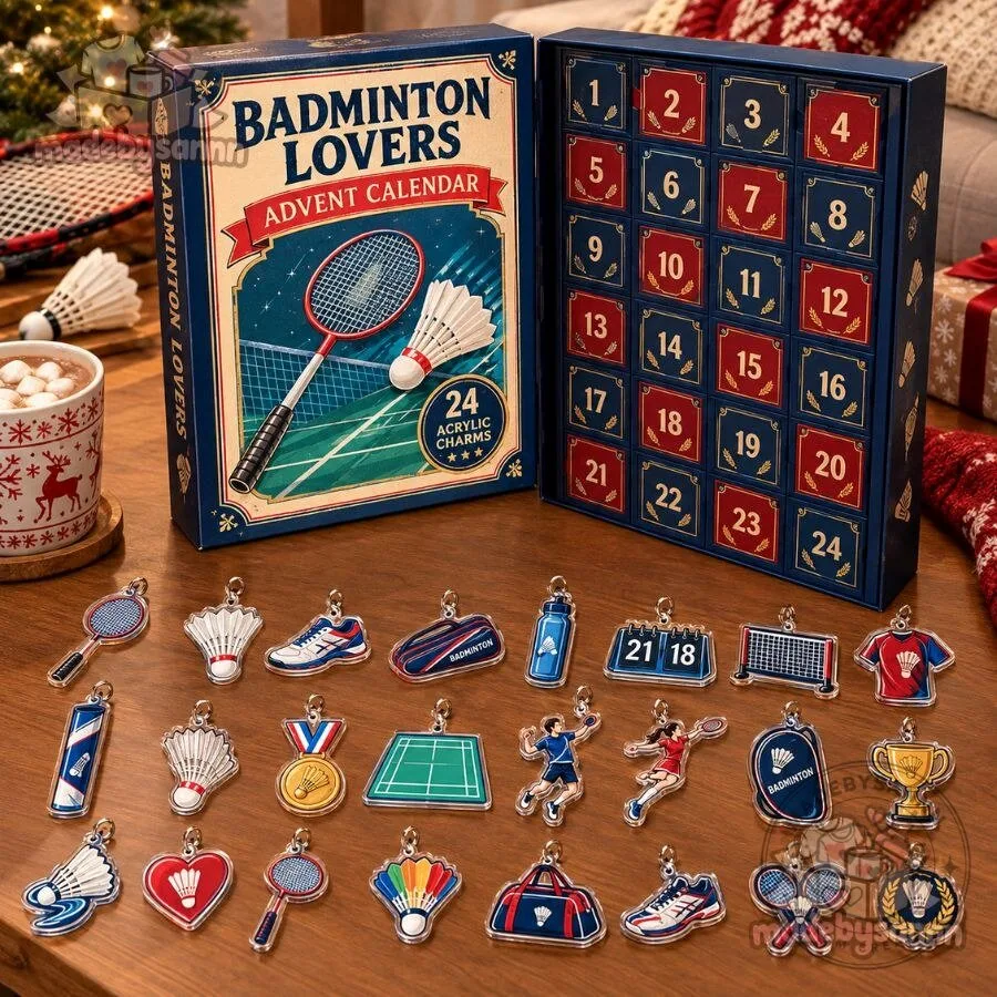 Badminton Lovers Advent Calendar 2026 24-Day Badminton Christmas Countdown Gift