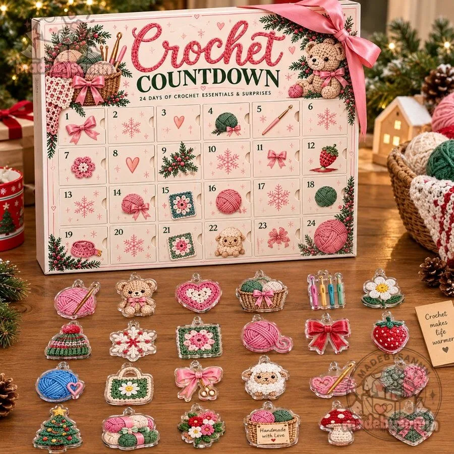 Crochet Advent Calendar 2026 24 Days of Crochet Essentials & Surprises Christmas Countdown