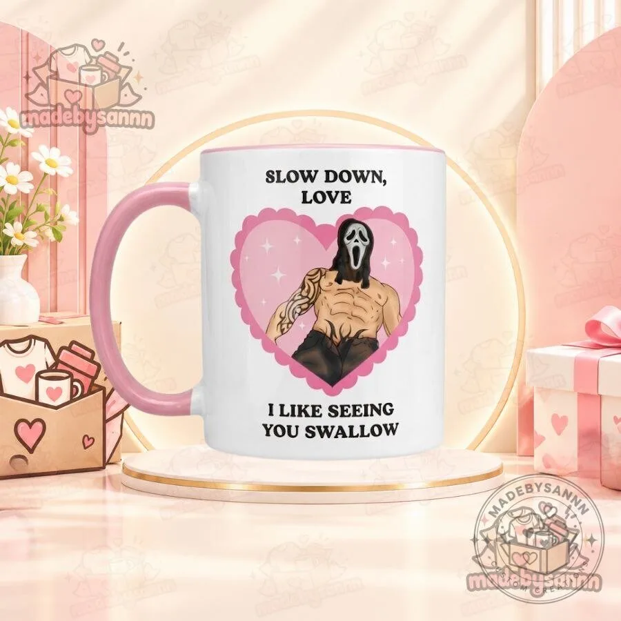 SLOW DOWN LOVE I LIKE SEEING YOU SWALLOW Bookish Mug Spicy Book Lover Coffee Cup