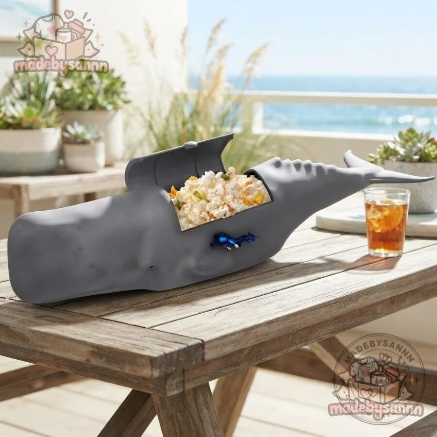 Whalefall Popcorn Bucket Collectible Sperm Whale Popcorn Container 12 Whalefall Popcorn Bucket Collectible Sperm Whale Popcorn Container