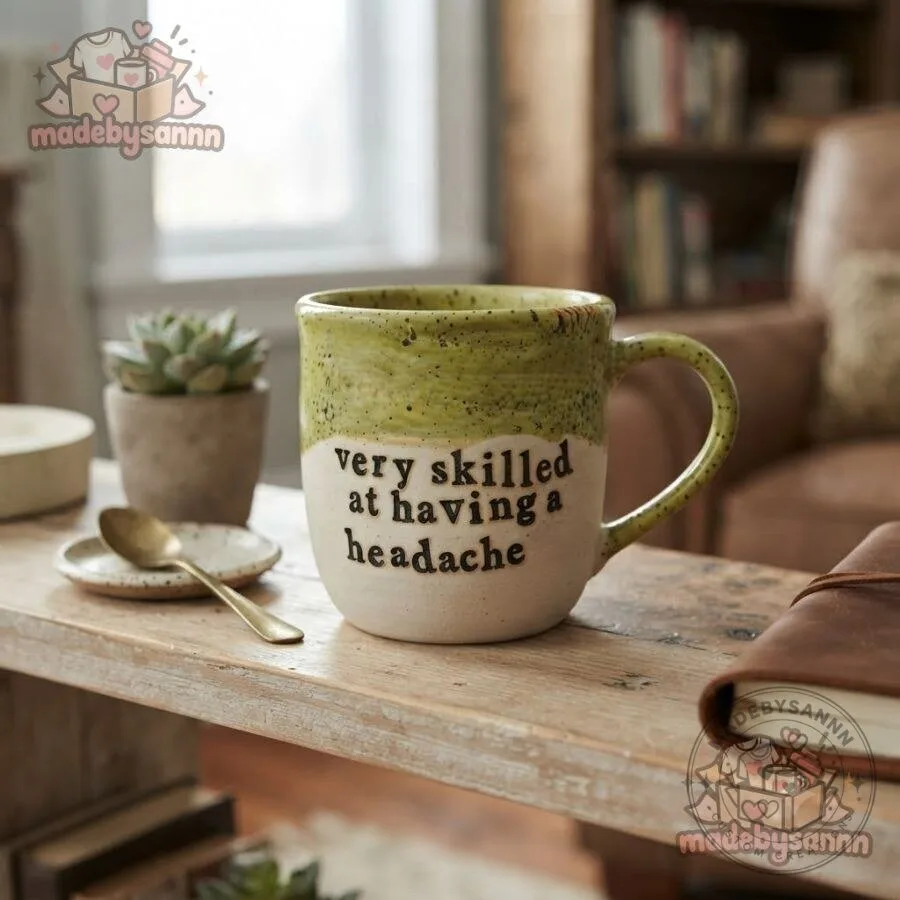 Very Skilled at Having a Headache Funny Ceramic Coffee Mug 14 Very Skilled at Having a Headache Funny Ceramic Coffee Mug