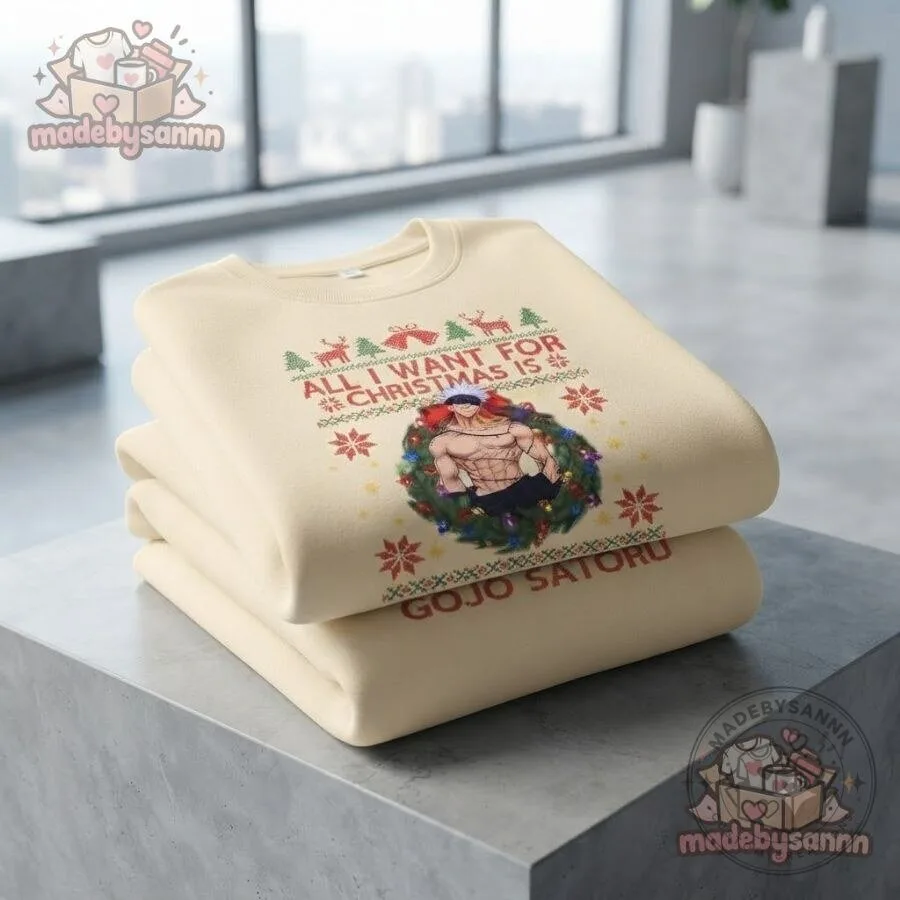 Gojo Satoru All I Want for Christmas Is You Sweatshirt Jujutsu Kaisen 16 Gojo Satoru All I Want for Christmas Is You Sweatshirt Jujutsu Kaisen
