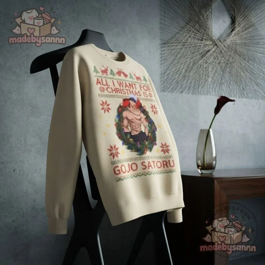 Gojo Satoru All I Want for Christmas Is You Sweatshirt Jujutsu Kaisen 20 Gojo Satoru All I Want for Christmas Is You Sweatshirt Jujutsu Kaisen