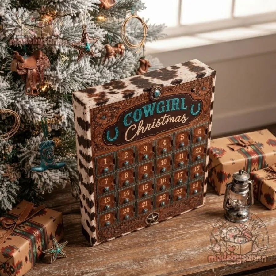 Cowgirl Christmas Advent Calendar 24 Days Western Country Girl Christmas Countdown 14 Cowgirl Christmas Advent Calendar 24 Days Western Country Girl Christmas Countdown