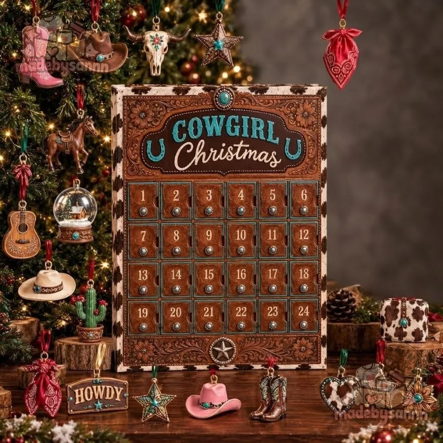Cowgirl Christmas Advent Calendar 24 Days Western Country Girl Christmas Countdown 16 Cowgirl Christmas Advent Calendar 24 Days Western Country Girl Christmas Countdown