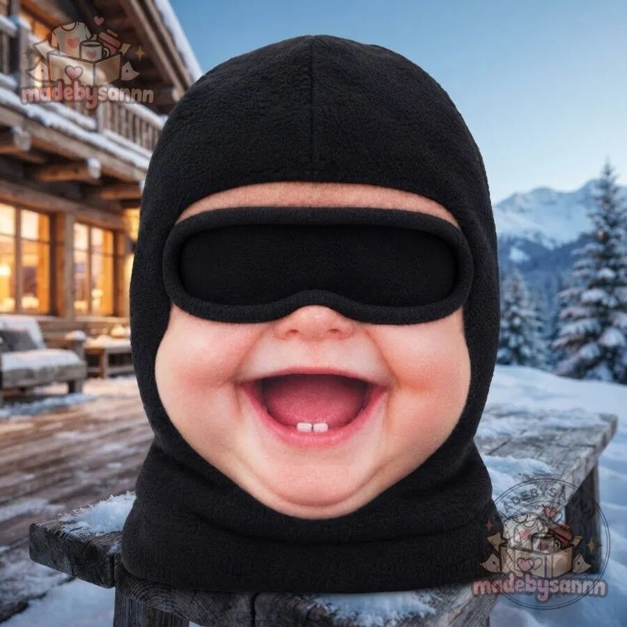 SlopeGeezers Baby Face Ski Mask Funny Balaclava