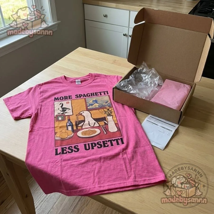 More Spaghetti Less Upsetti T-Shirt 9 More Spaghetti Less Upsetti T-Shirt