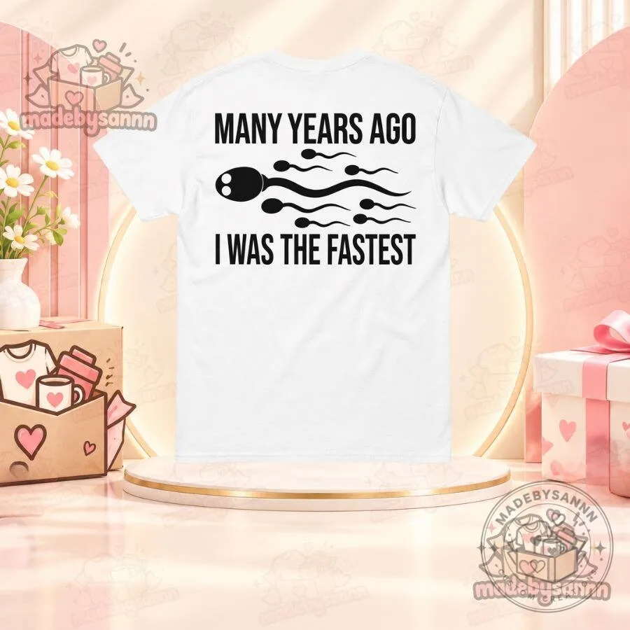 "Unique Shirts, One Piece Figures, D&D Dice: Perfect Gifts for All" 4 Many Years Ago I Was the Fastest Grandpa Shirt