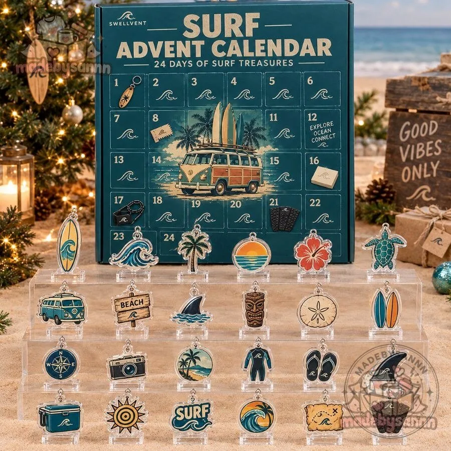 Surf Advent Calendar 24 Days of Surf Treasures Christmas Countdown