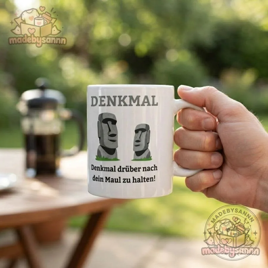 Denkmal Denkmal drüber nach, dein Maul zu halten Funny Mug 8 Denkmal Denkmal drüber nach, dein Maul zu halten Funny Mug