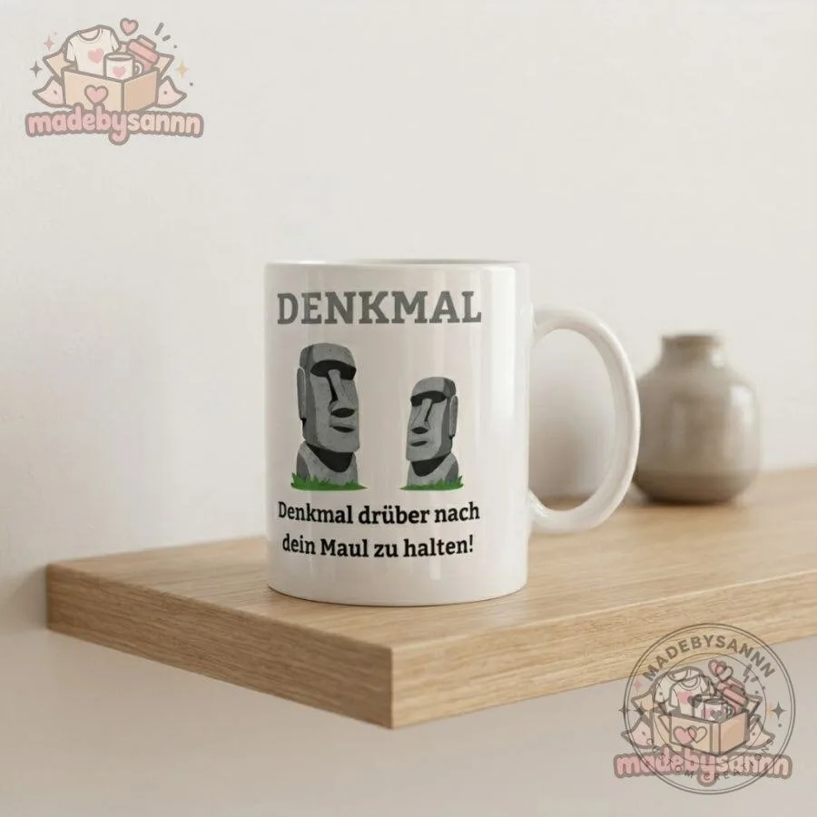 Denkmal Denkmal drüber nach, dein Maul zu halten Funny Mug 9 Denkmal Denkmal drüber nach, dein Maul zu halten Funny Mug