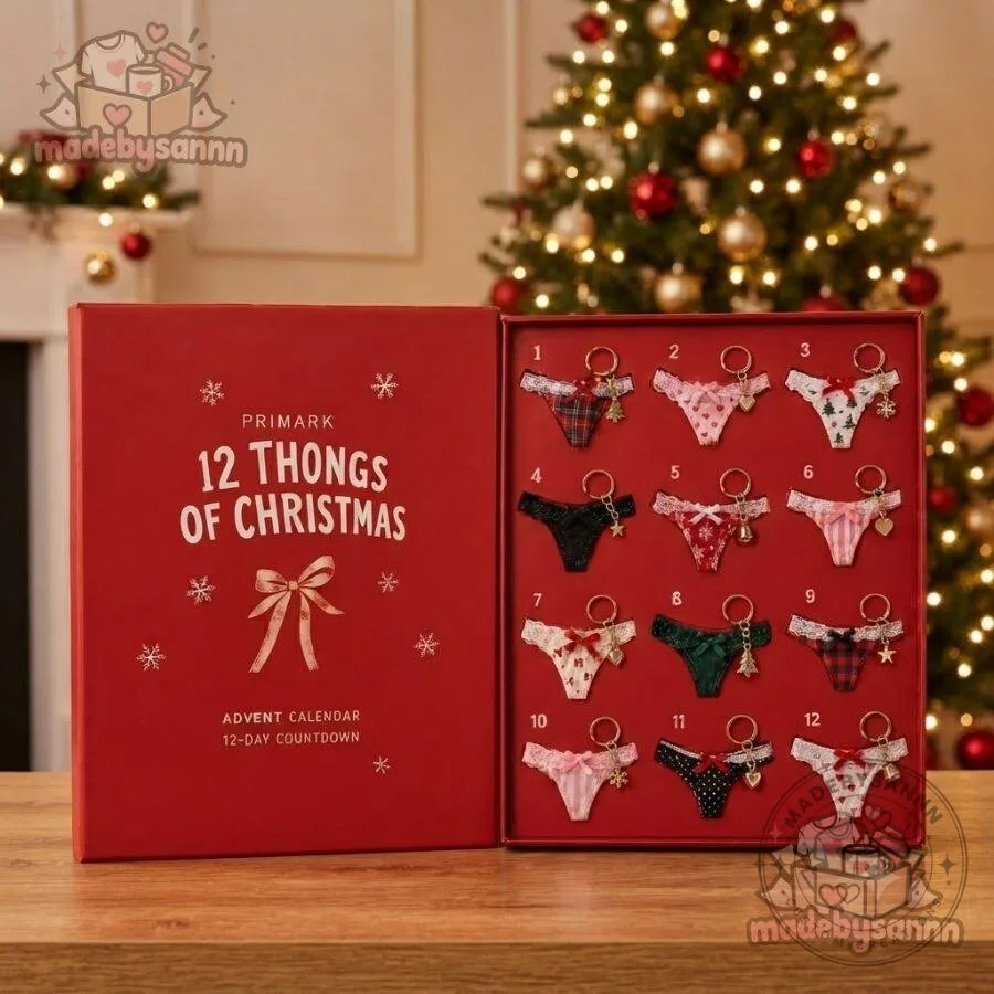 Primark 12 Thongs of Christmas Advent Calendar 12-Day Countdown