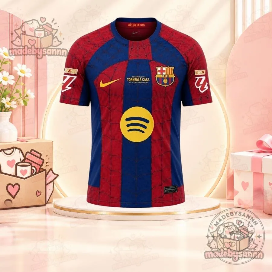 FC Barcelona x Spider-Man x Julian Alvarez Jersey Shirt 2026 Venom Design