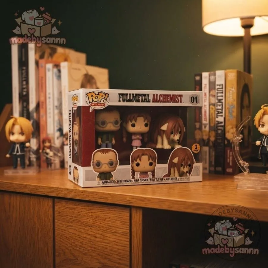 Funko Pop Animation Fullmetal Alchemist Shou Tucker Nina Tucker Alexander 3-Pack 7 Funko Pop Animation Fullmetal Alchemist Shou Tucker Nina Tucker Alexander 3-Pack