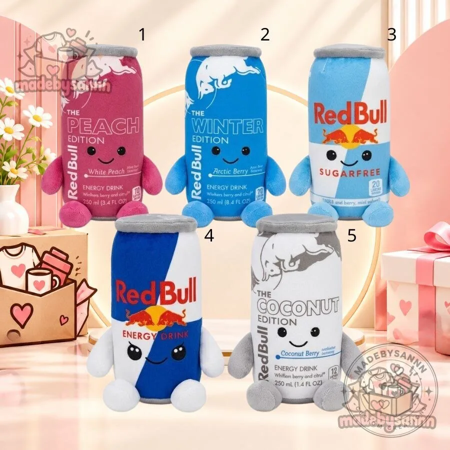 Giant Energy Drink Can Plushie Oversized Beverage Stuffed Toy Pillow 5 Styles