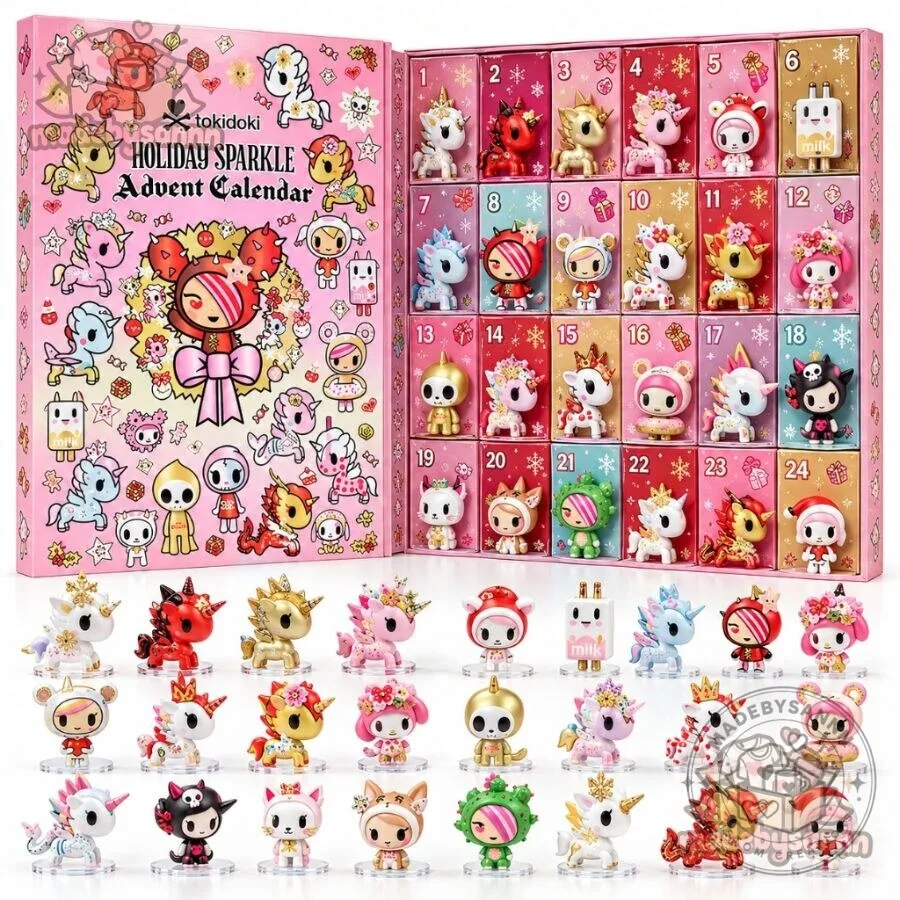 Tokidoki Holiday Sparkle Advent Calendar Holiday Countdown Collectible Gift Set