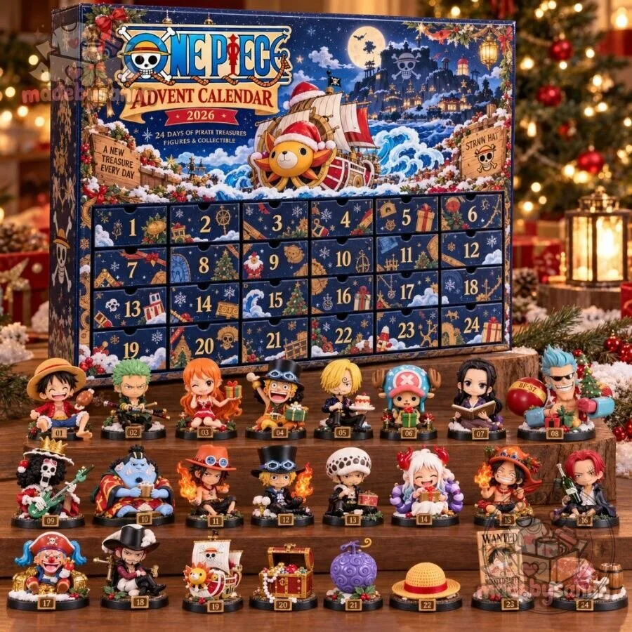 One Piece Advent Calendar 2026 24-Day Anime Figure and Collectible Accessory Christmas Countdown Set