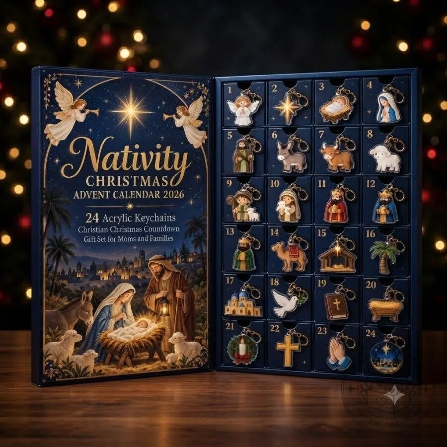 Nativity Christmas Advent Calendar 2026 24 Acrylic Keychains Christian Christmas Countdown Gift Set for Moms and Families 8 Nativity Christmas Advent Calendar 2026 24 Acrylic Keychains Christian Christmas Countdown Gift Set for Moms and Families