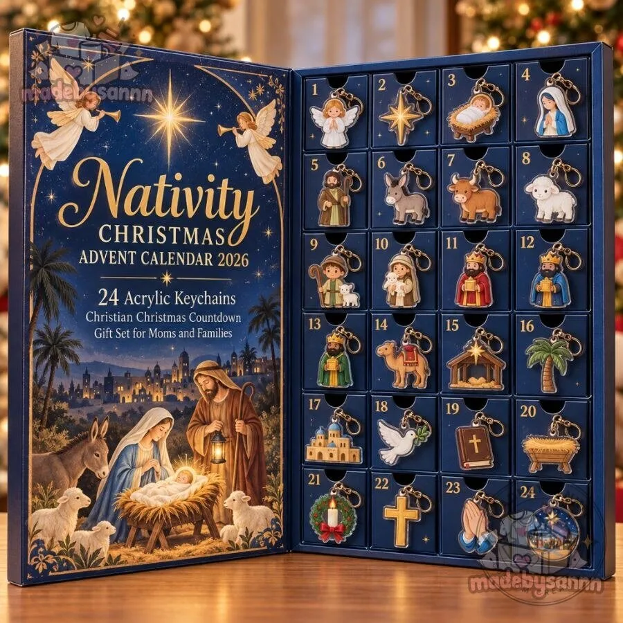 Nativity Christmas Advent Calendar 2026 24 Acrylic Keychains Christian Christmas Countdown Gift Set for Moms and Families 9 Nativity Christmas Advent Calendar 2026 24 Acrylic Keychains Christian Christmas Countdown Gift Set for Moms and Families