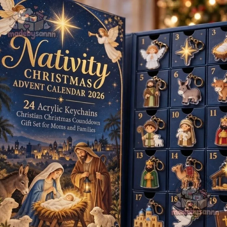 Nativity Christmas Advent Calendar 2026 24 Acrylic Keychains Christian Christmas Countdown Gift Set for Moms and Families 11 Nativity Christmas Advent Calendar 2026 24 Acrylic Keychains Christian Christmas Countdown Gift Set for Moms and Families