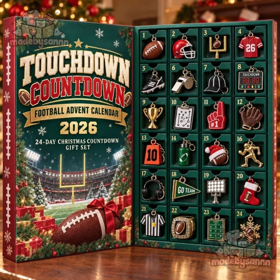 Touchdown Countdown Football Advent Calendar 2026 24-Day Christmas Countdown Gift Set