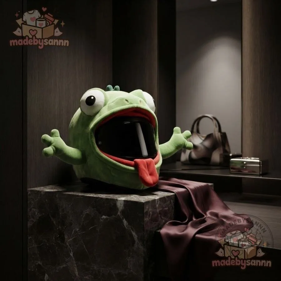 Funny Lizard Motorcycle Helmet Cover Green Gecko with Googly Eyes and Tongue 8 Funny Lizard Motorcycle Helmet Cover Green Gecko with Googly Eyes and Tongue