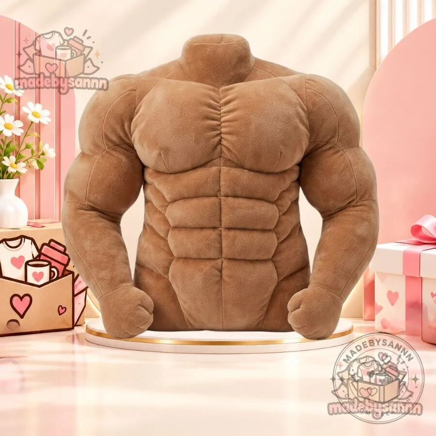 The Hunkie Muscle Pillow Funny Muscular Man Body Pillow Gift